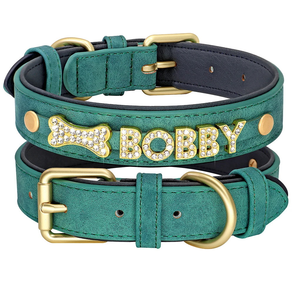 Personalized Leather Dog Collar