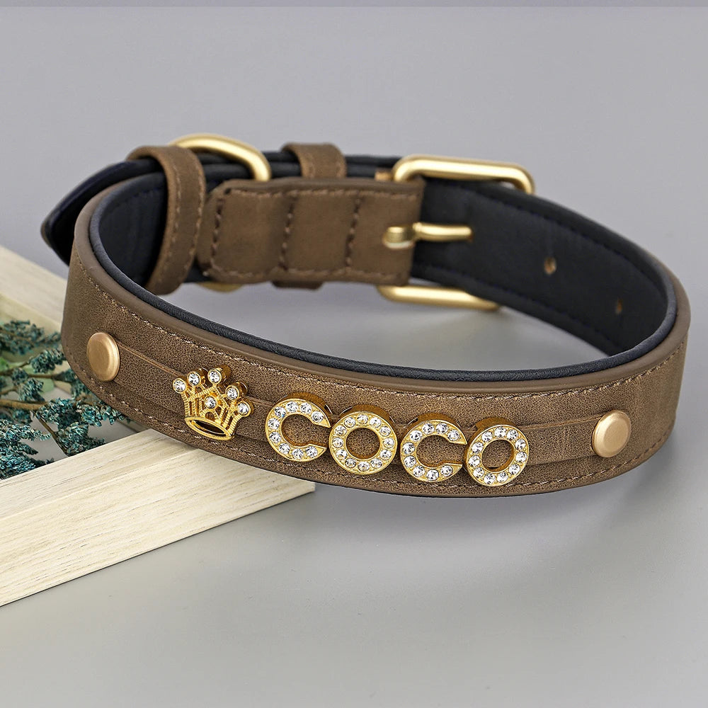 Personalized Leather Dog Collar